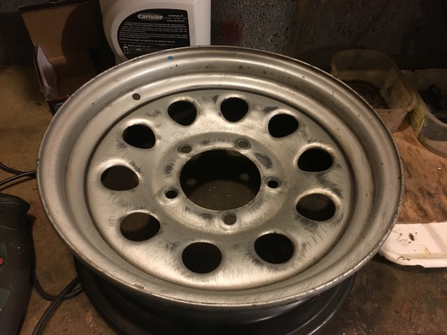 Project Jimny factory steel wheel start of preparation